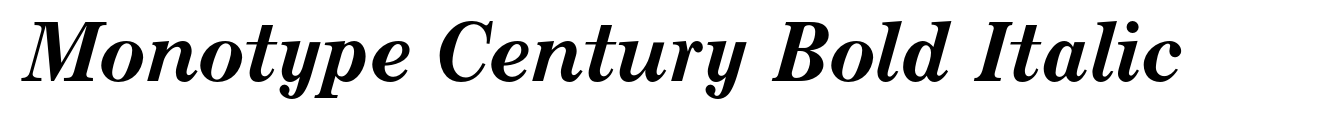 Monotype Century Bold Italic